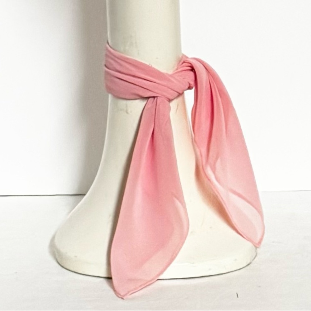 Pink Chiffon Neck Scarf